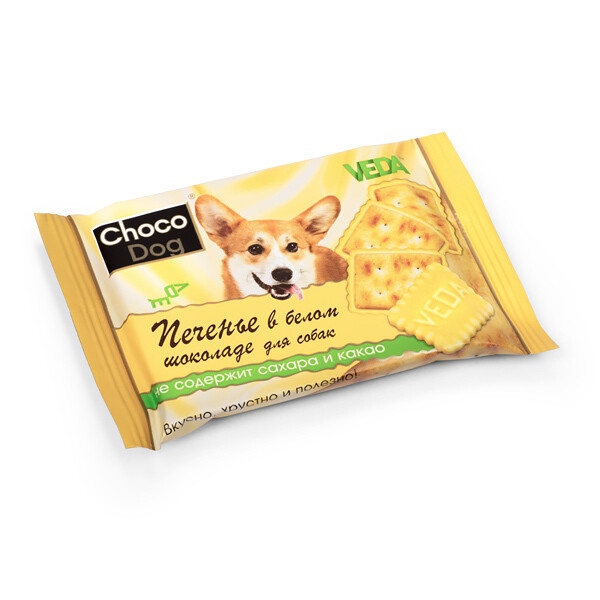 Choco Dog. Печенье в белом шоколаде для собак.