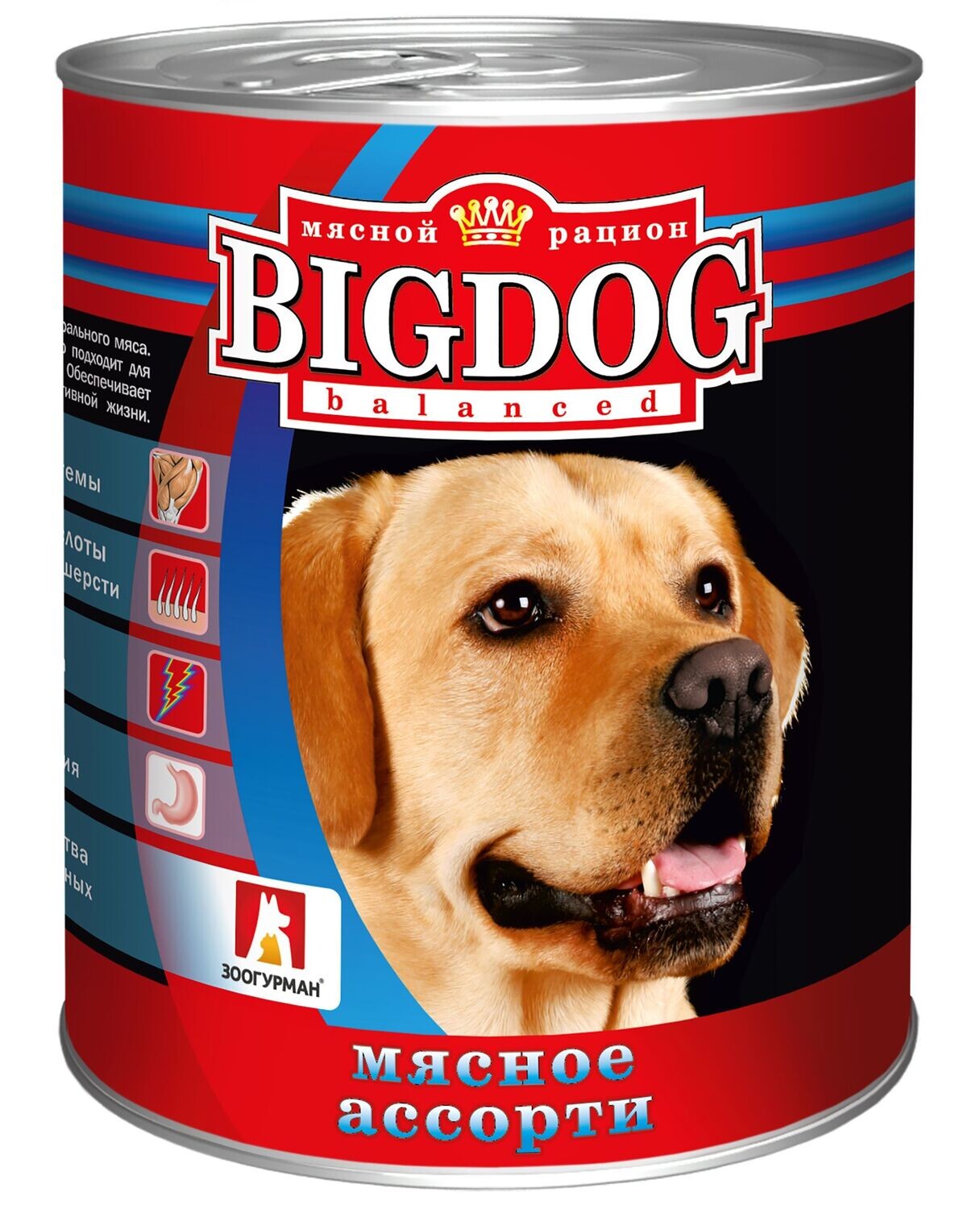 Зоогурман BIG DOG для собак Мясное ассорти 850гр