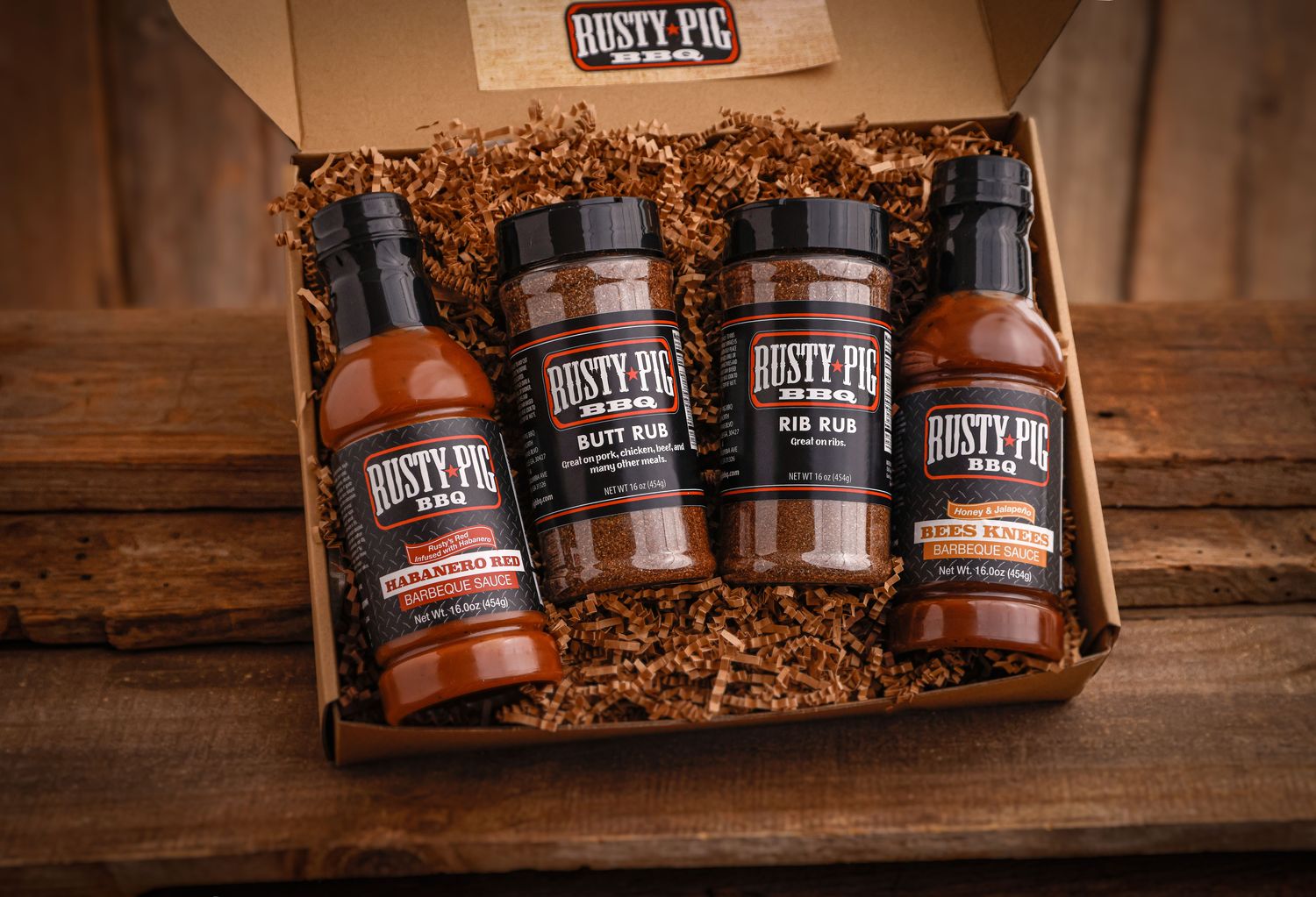 Rusty Pig Four Item Combination Gift Box