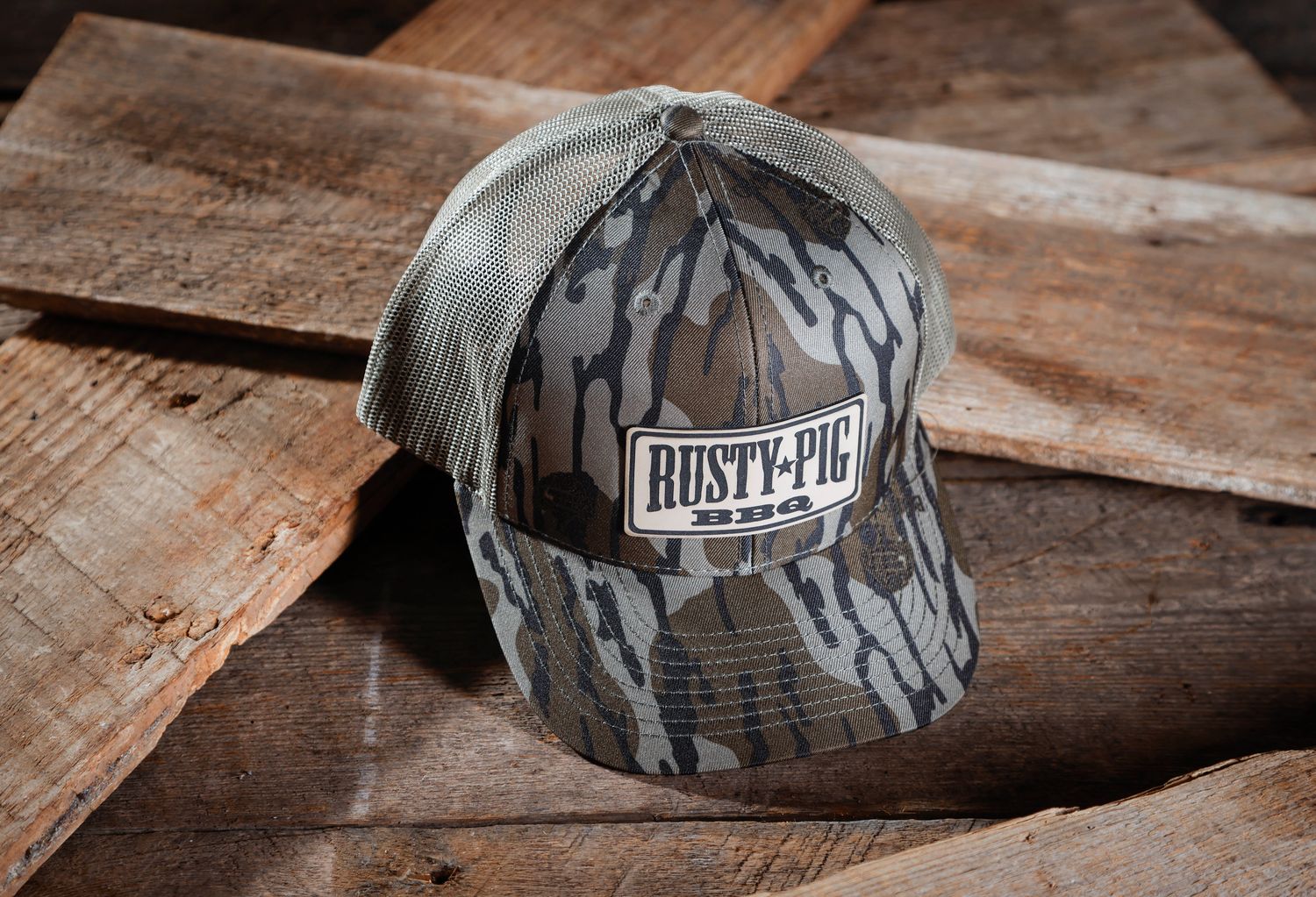 Bottomland Camo Split Mesh Back Hat