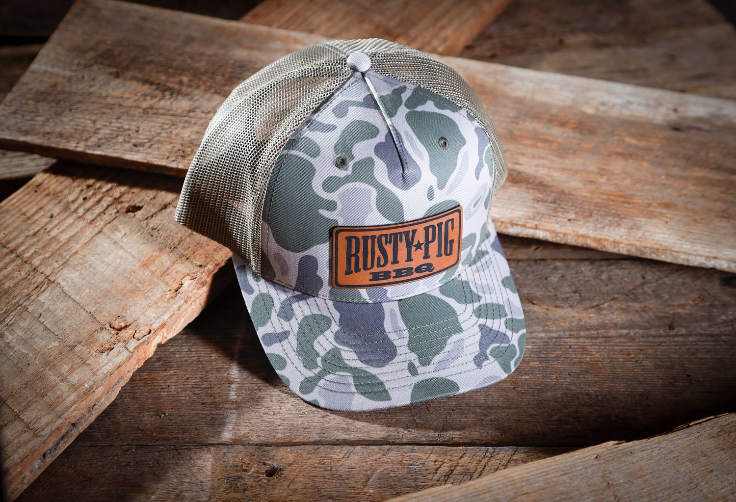 Marsh Duck Loden Camo Split Mesh Back Hat