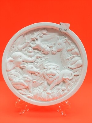 Animal Kingdom Plaster Plaque to paint for kids Art Craft