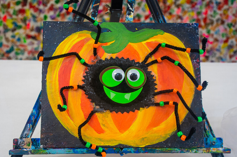 DIY Mosaic Wall Art Painting with crystal. "Spider" - sparkling mosaic, painting for the fun time kids and adult together