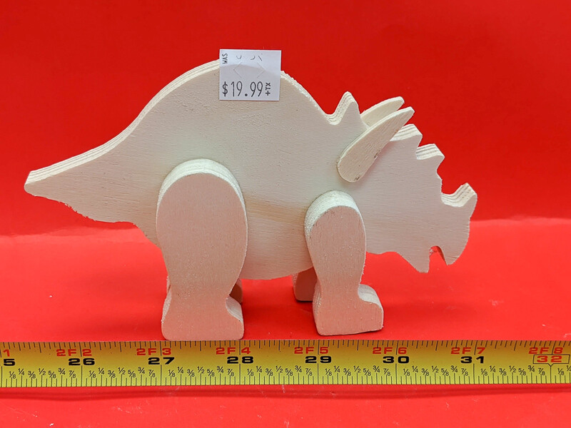 Wooden Dinosaurus figurine to paint. Paint your own DIY plastic figurine Art Craft activity