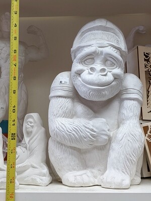 Huge Monkey Football Player figurine to paint. Paint your own DIY plaster figurine Art Craft activity.