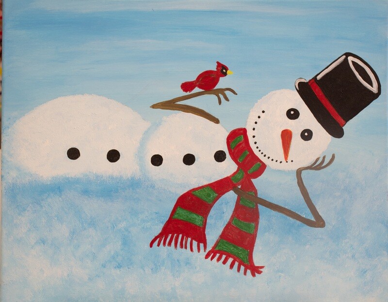 SNOWMAN ON A BEACH PAINT & SIP KIT