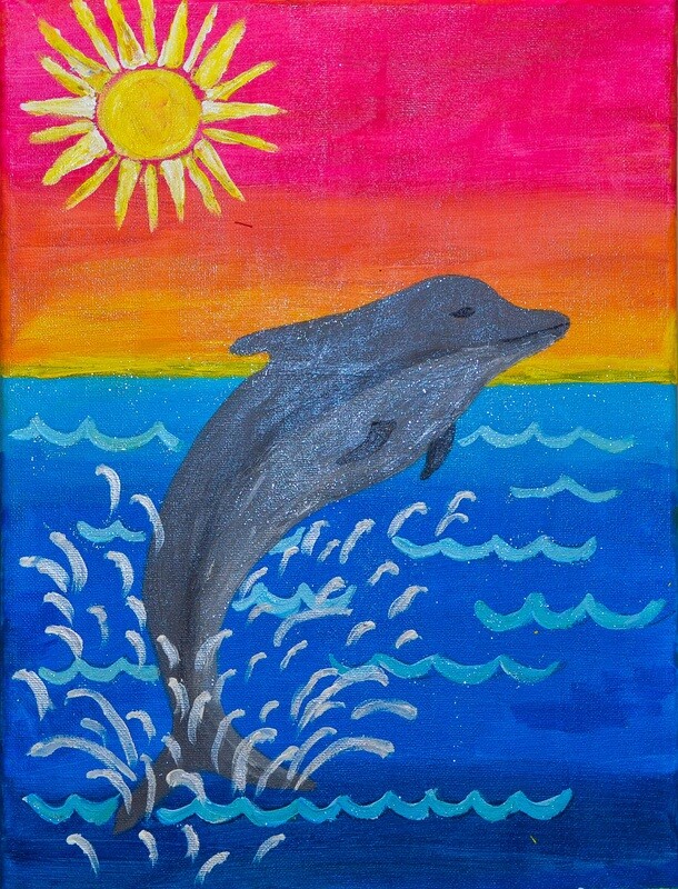 JUMPING DOLPHIN PAINT KIT
