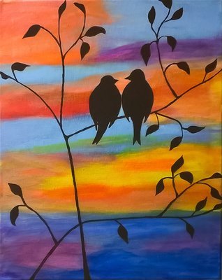 LOVEBIRDS PAINT AND SIP KIT