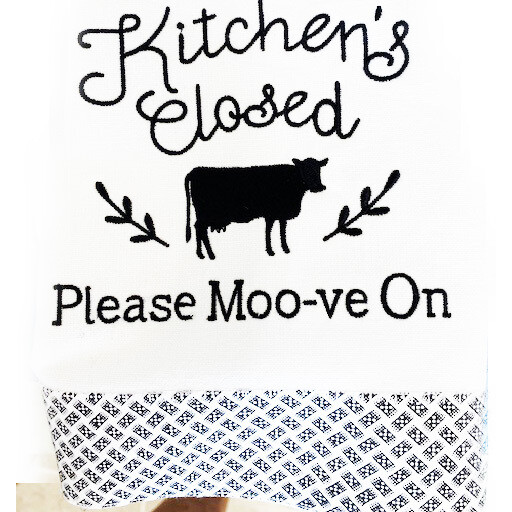 Kitchen's Closed - Please Moo-ve On Apron Kitchen's Closed - Please Moo-ve On Apron