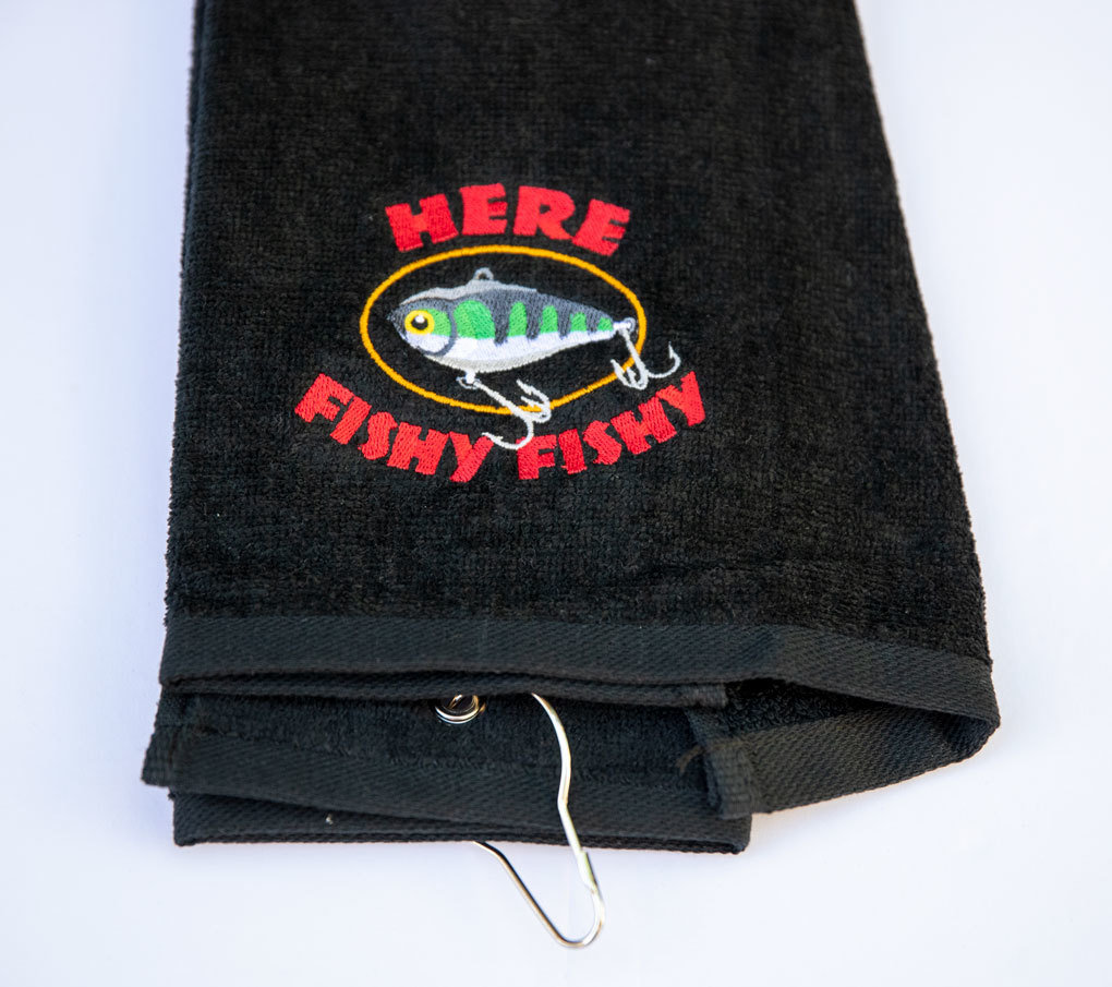 Here Fishy Fishy Sport Towel Here Fishy Fishy Sport Towel