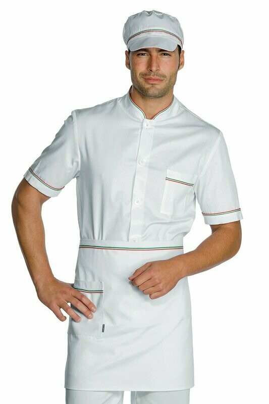 Grembiule vita con tasca bianco + tricolore