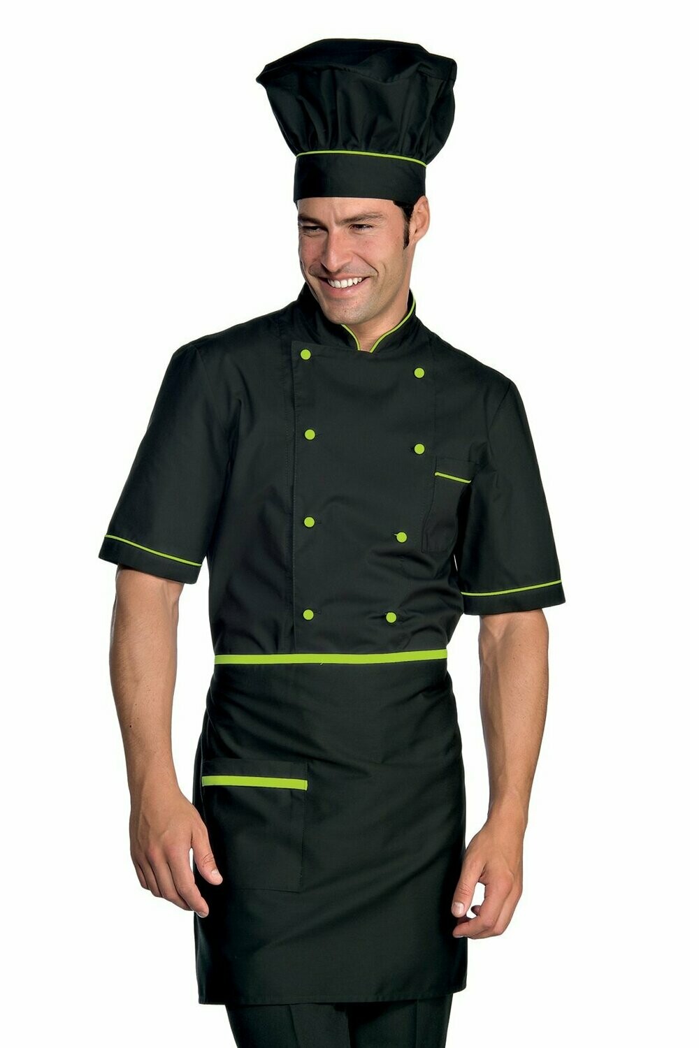 Grembiule vita con tasca nero + mela