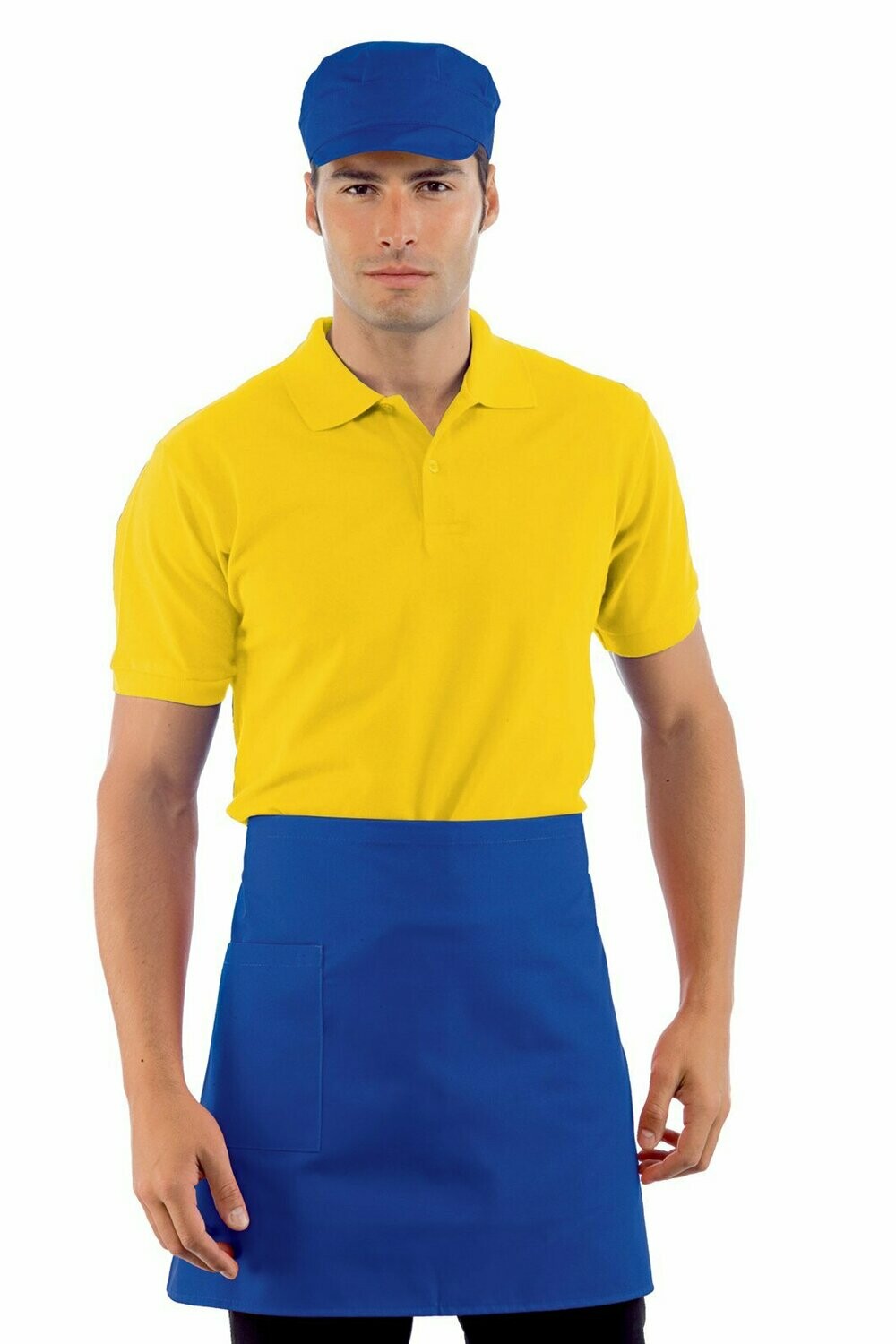 Grembiule vita con tasca blu Cina