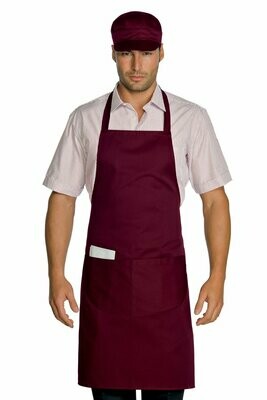 Grembiule con pettorina bordeaux