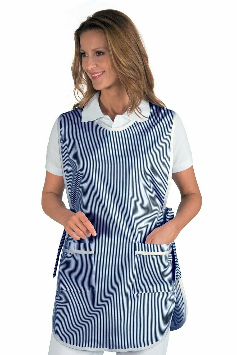 Poncho riga blu