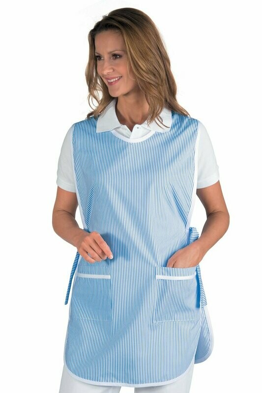 Poncho riga azzurra