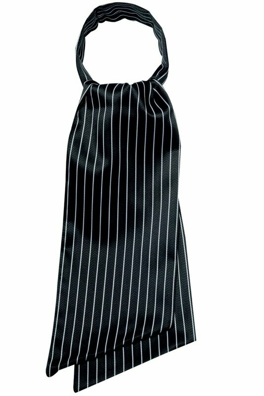 Foulard Ascot regimental nero