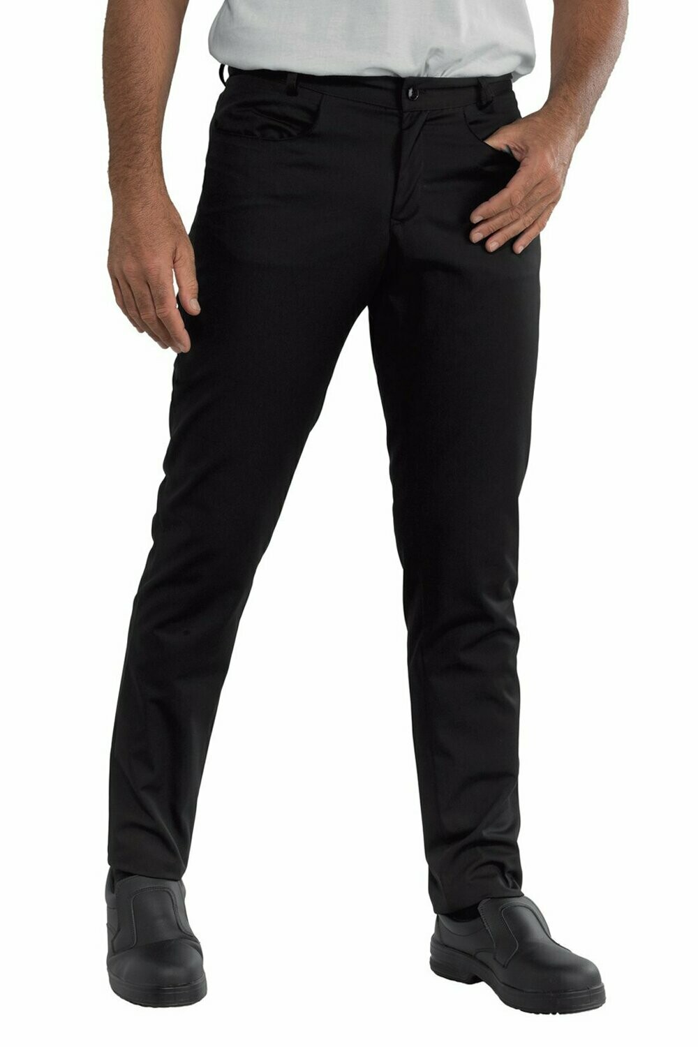 Pantalone yale slim super stretch nero
