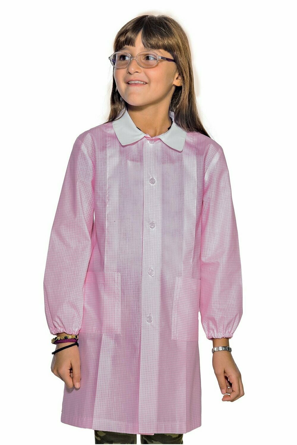 Grembiule unisex Pollicino quadretto rosa