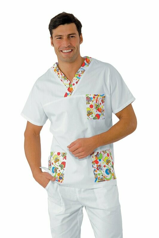 Casacca collo a V mezza manica smile