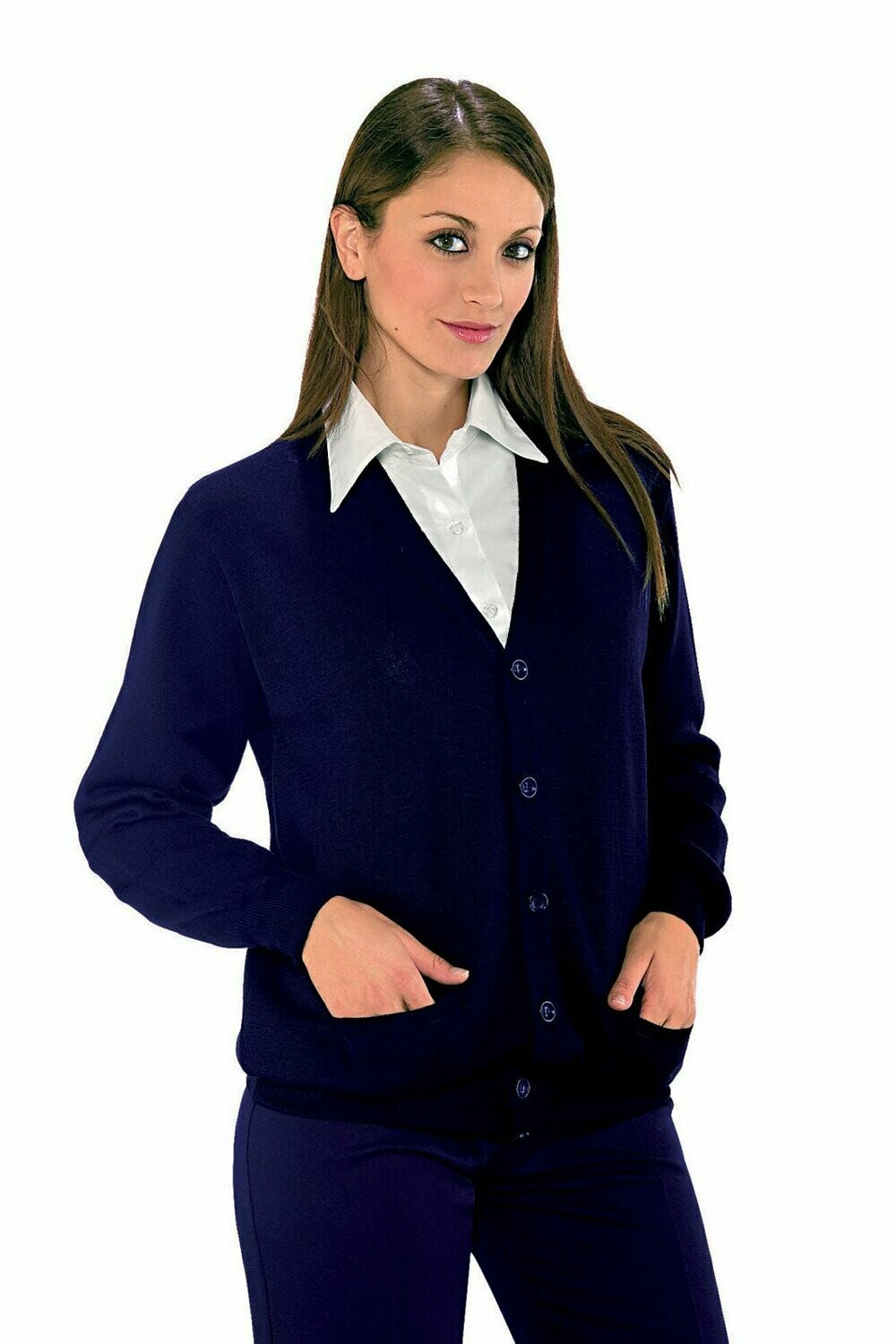 Cardigan unisex blu