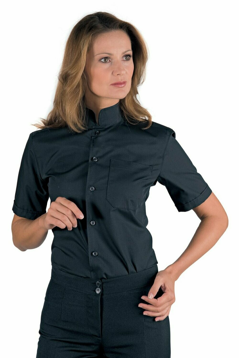 Camicia Dublino unisex mezza manica nero