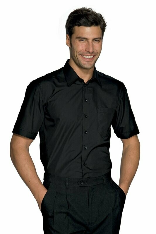 Camicia Cartagena slim mezza manica nero