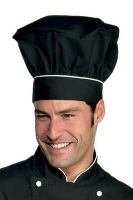 Cappello cuoco nero + bianco