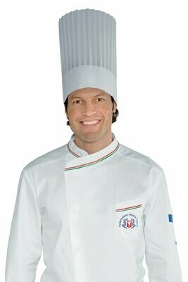 Confezione 10 pezzi  cappello cuoco Royal TNT bianco