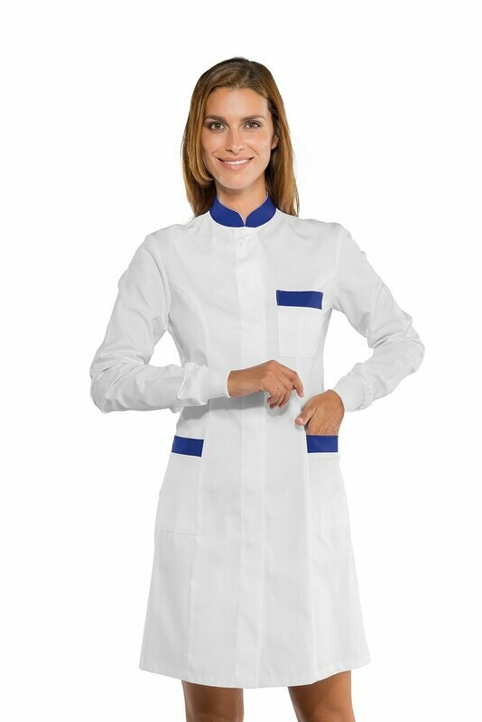 Camice Catalina polso in maglia bianco + blu Cina