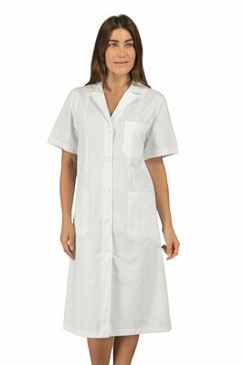 Camice Vichy mezza manica bianco