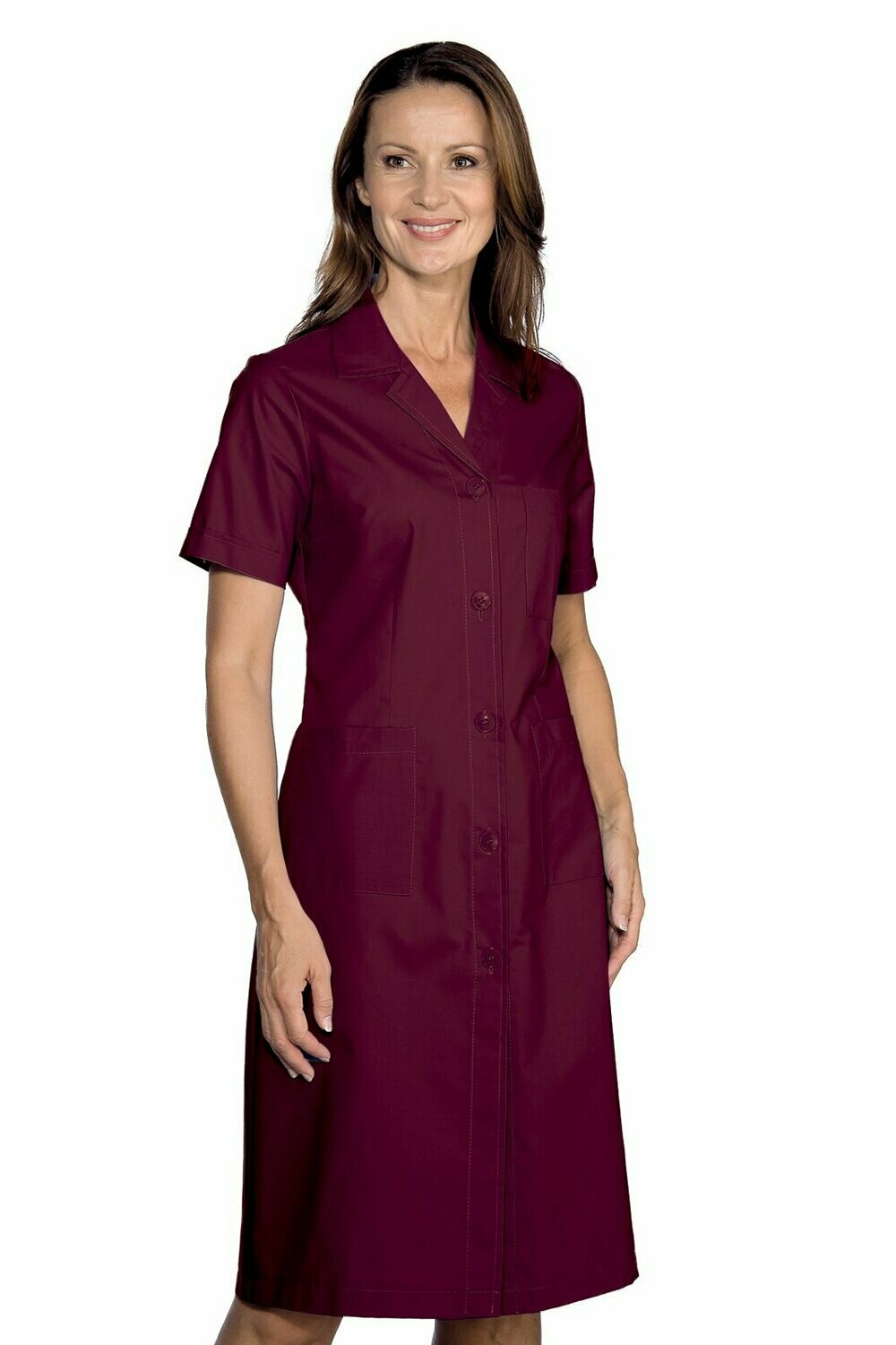 Camice donna mezza manica bordeaux