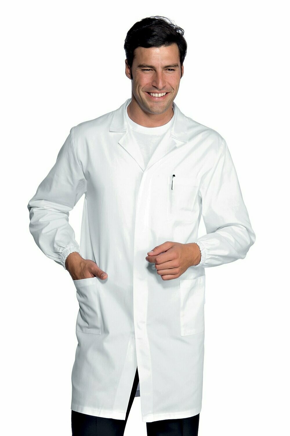 Camice uomo antiacido solforico bottoni a pressione bianco 3XL