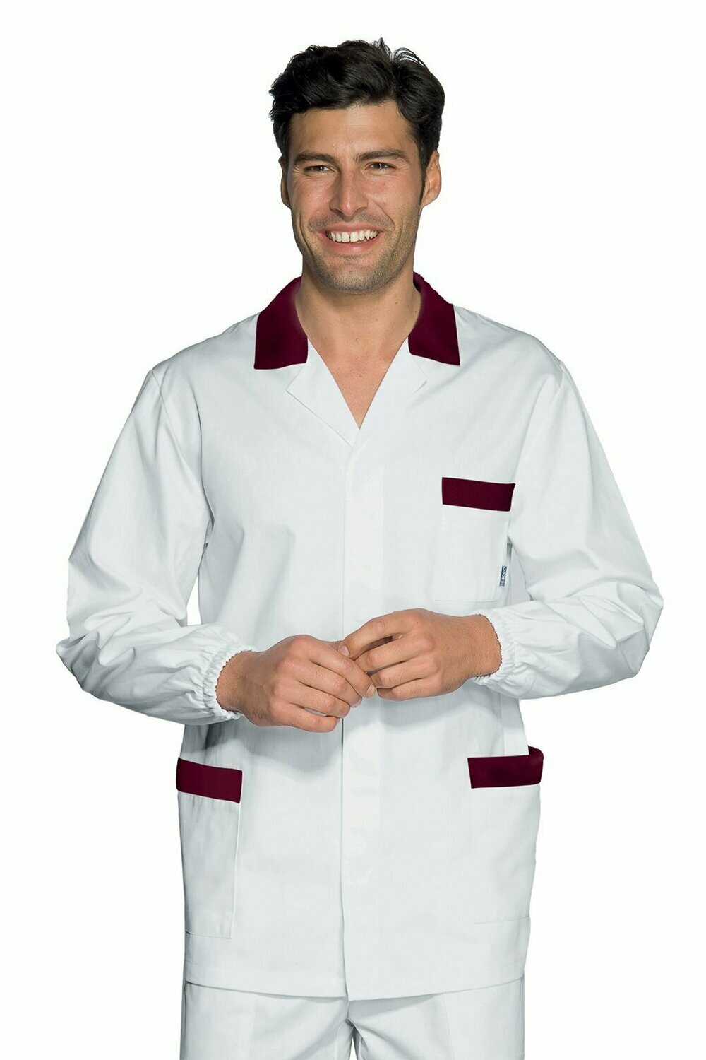 Casacca Peter  bianco + bordeaux