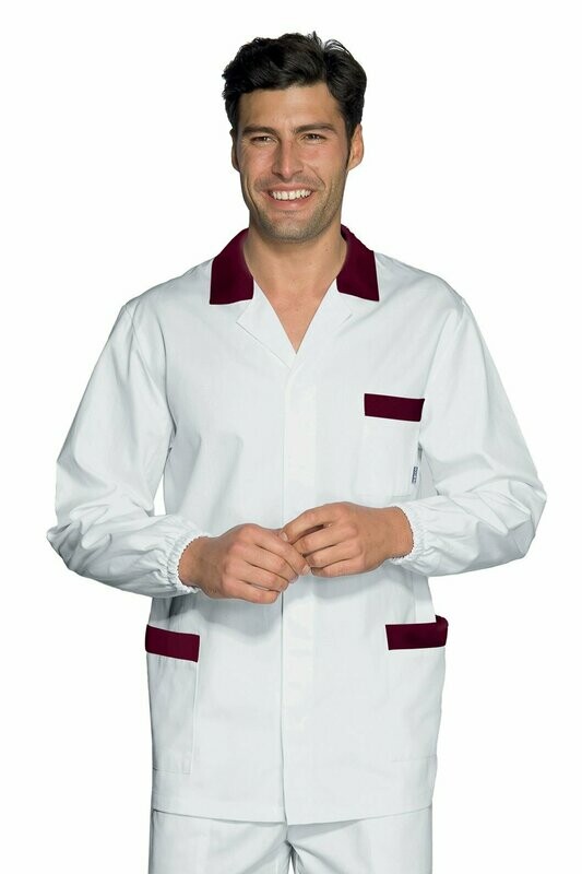 Casacca Peter  bianco + bordeaux