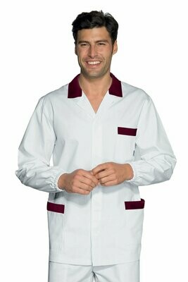 Casacca Peter  bianco + bordeaux