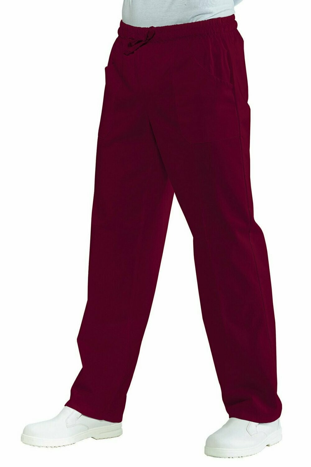 Pantalone con elastico bordeaux