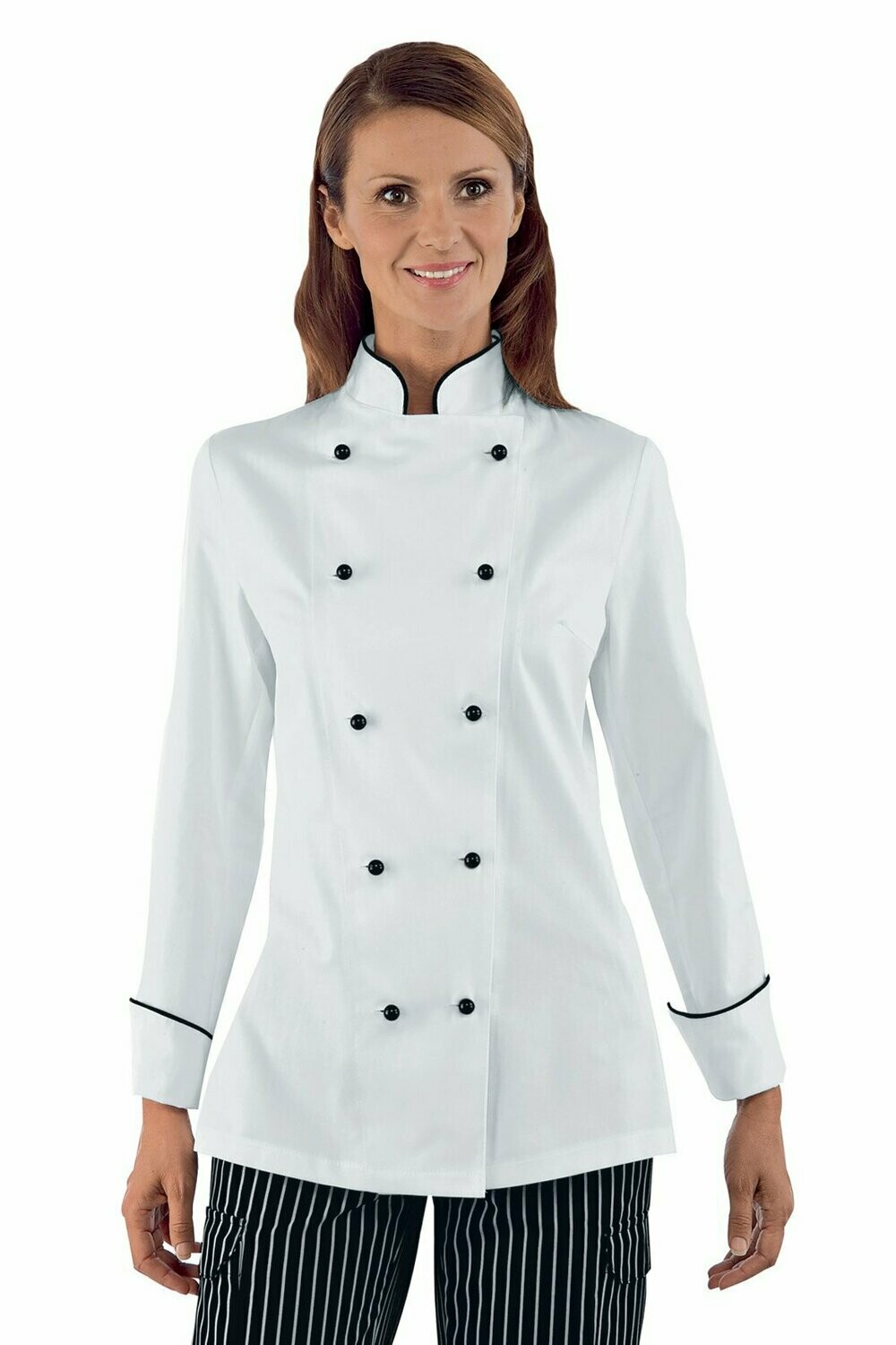 Giacca lady chef bianco + nero