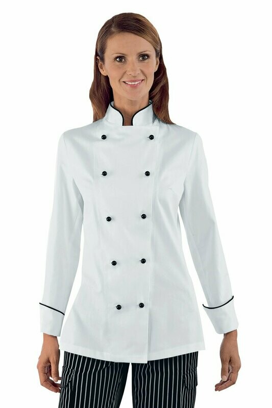 Giacca lady chef bianco + nero