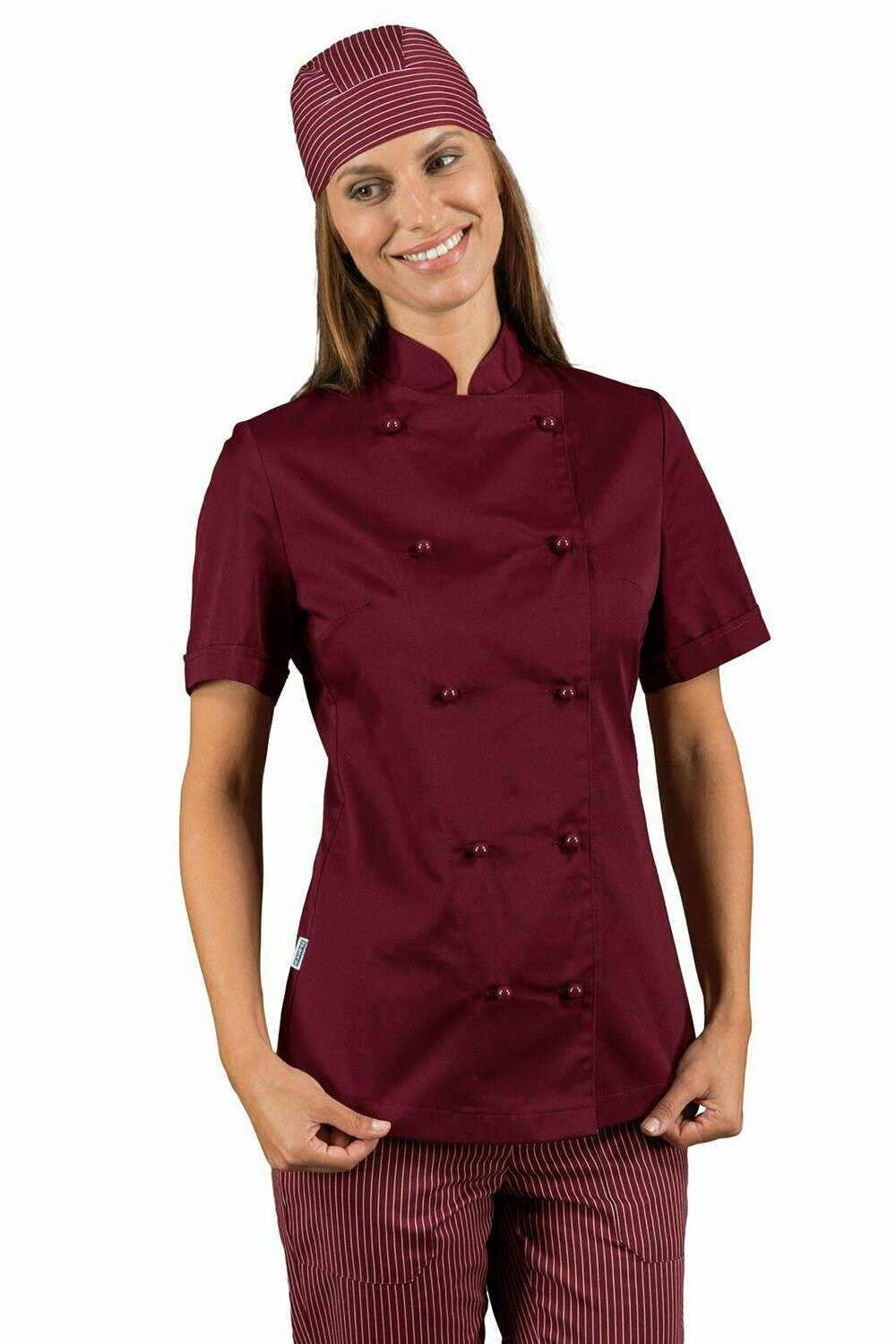Giacca lady Burgundy mezza manica bordeaux