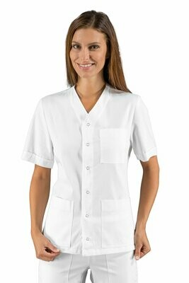 Casacca Zuoz unisex  mezza manica bianco