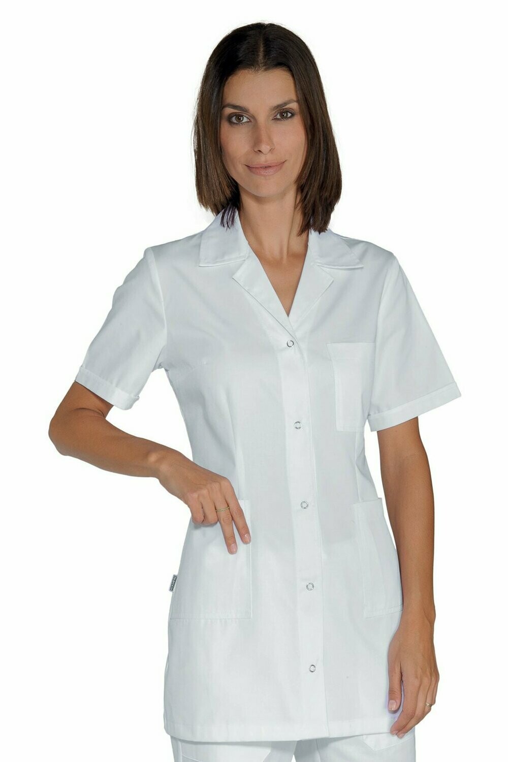Casacca Marbella mezza manica bottoni a pressione bianco