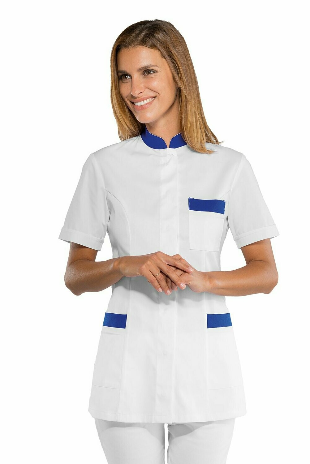 Casacca Costa Rica mezza manica  bianco + blu Cina