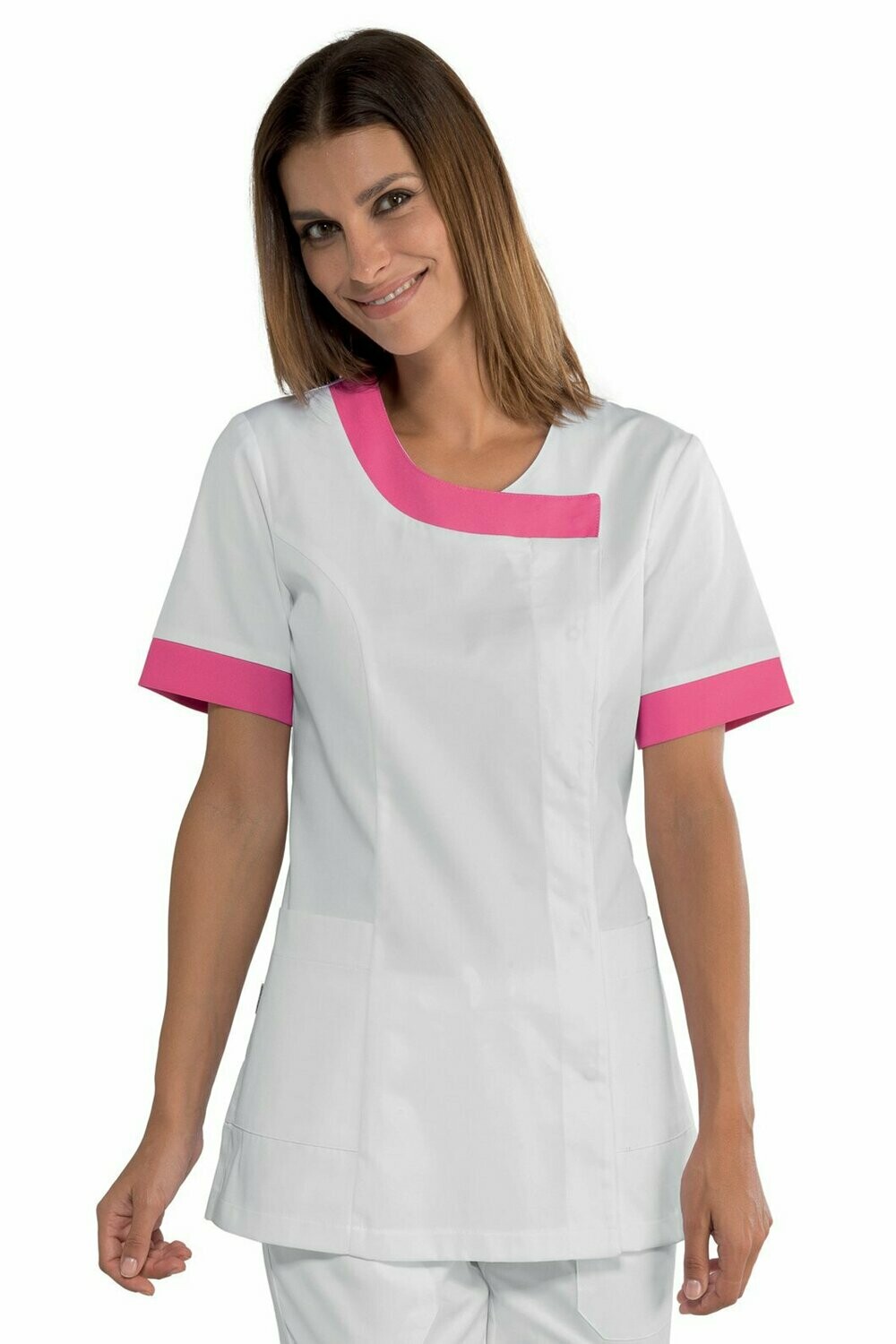 Casacca Delhi bianco + fuxia