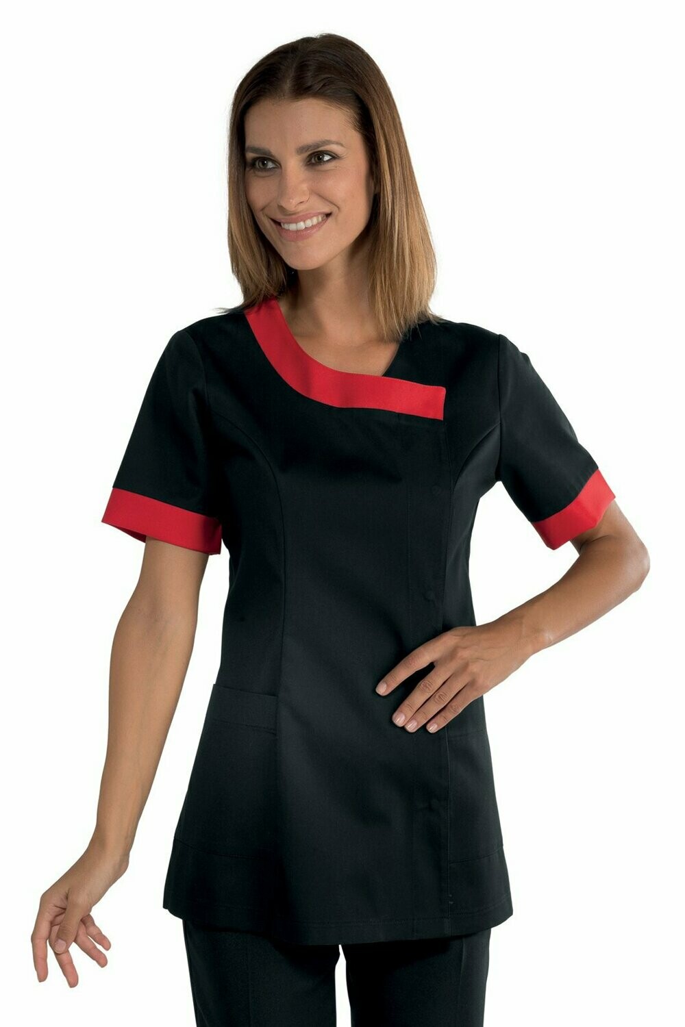 Casacca Delhi nero + rosso