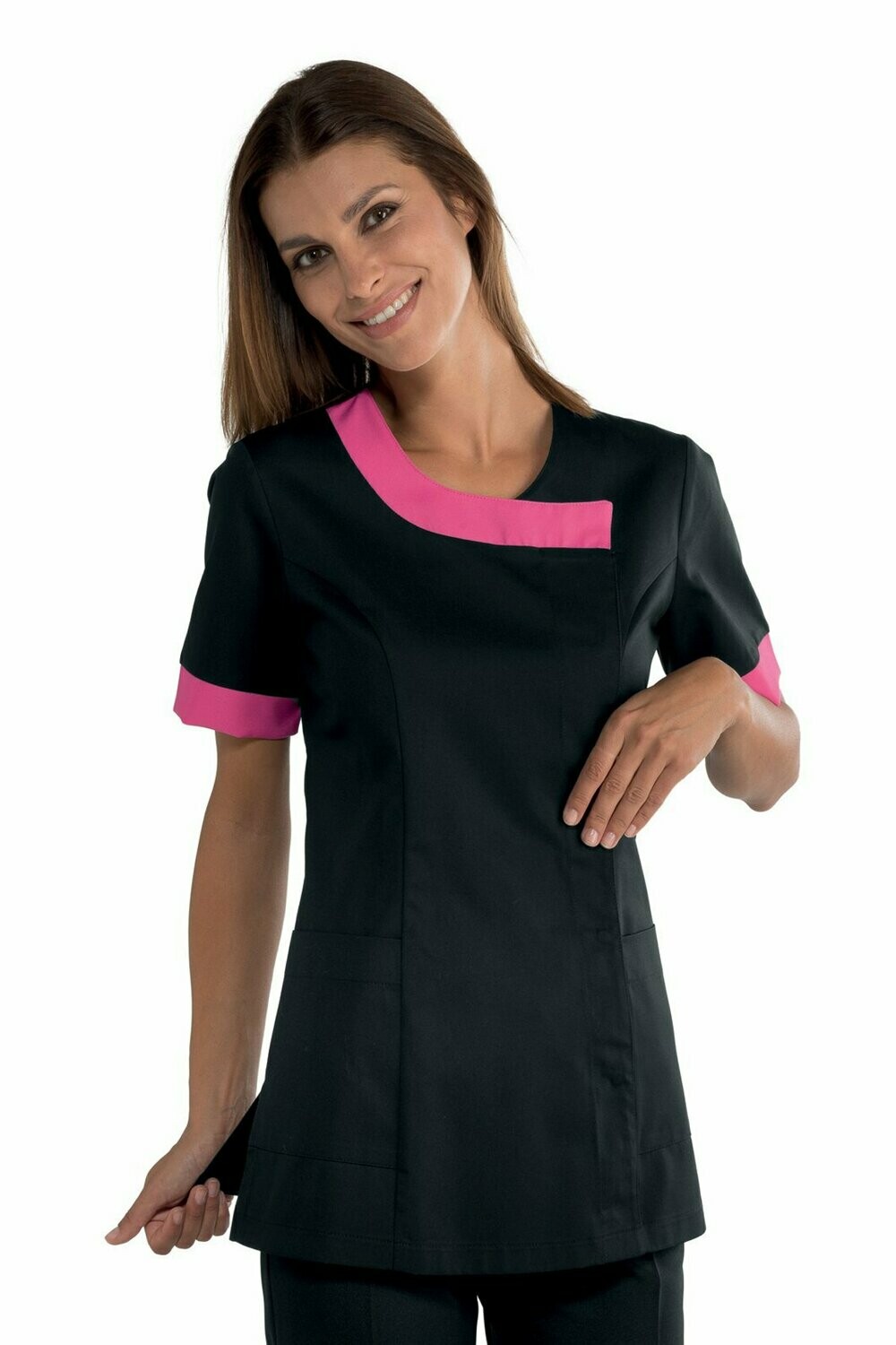 Casacca Delhi nero + fuxia