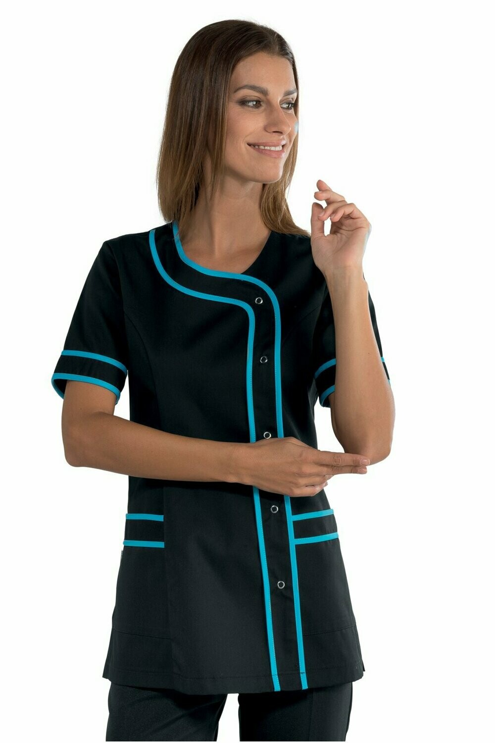 Casacca Brasilia nero + turchese