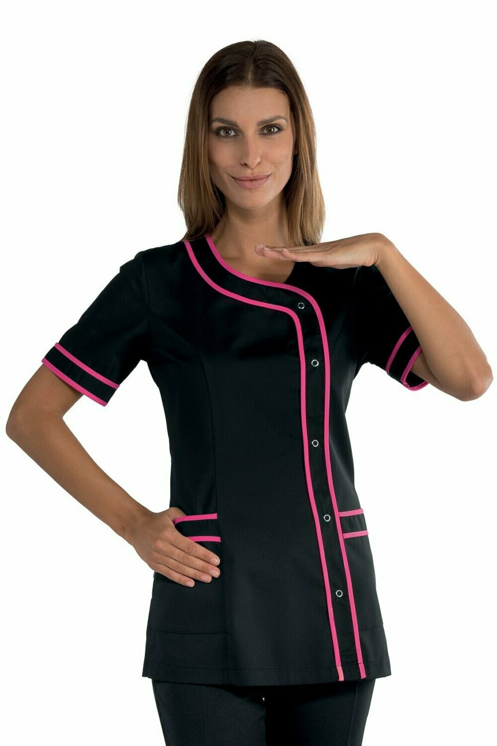 Casacca Brasilia nero + fuxia