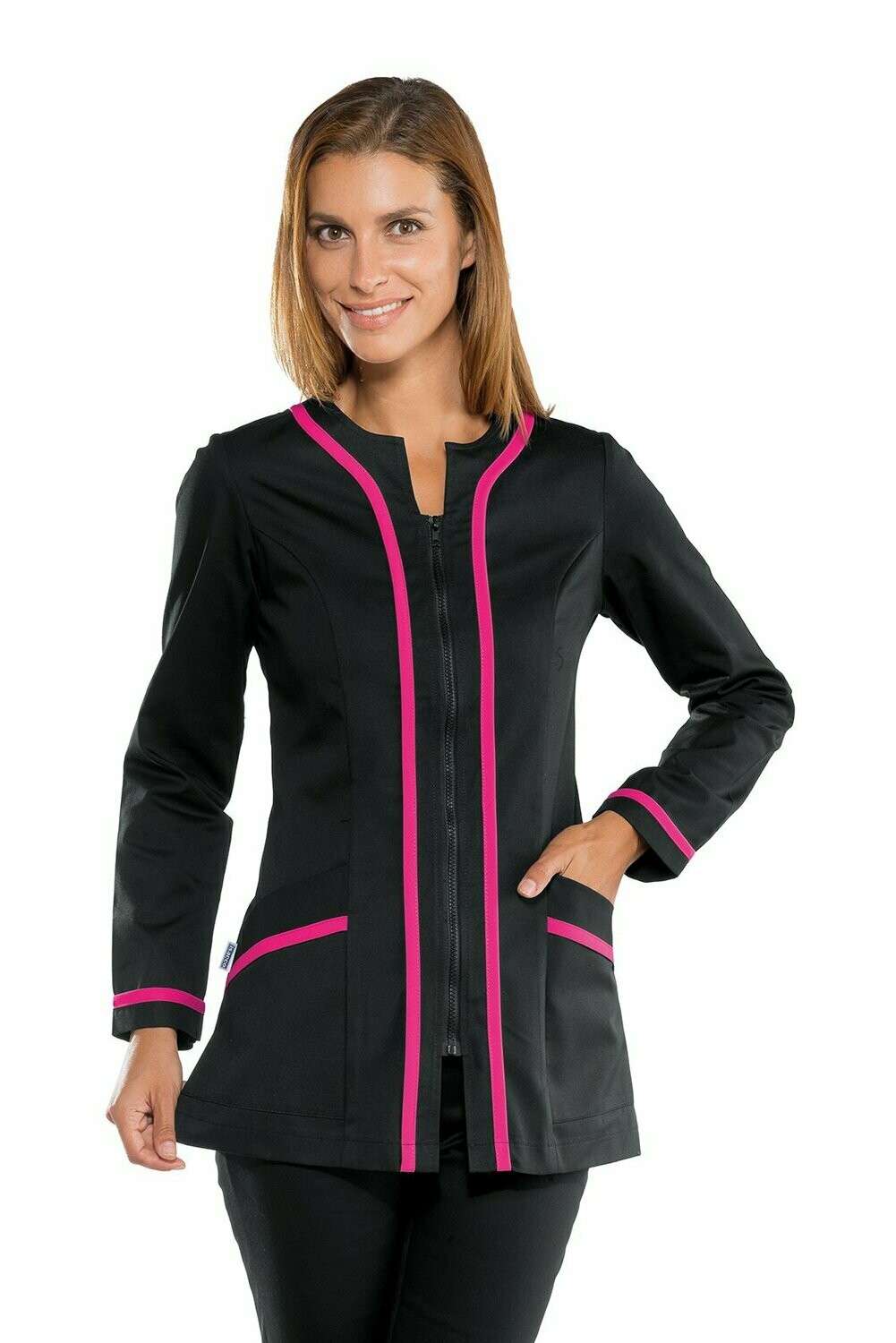 Casacca Aruba nero + fuxia