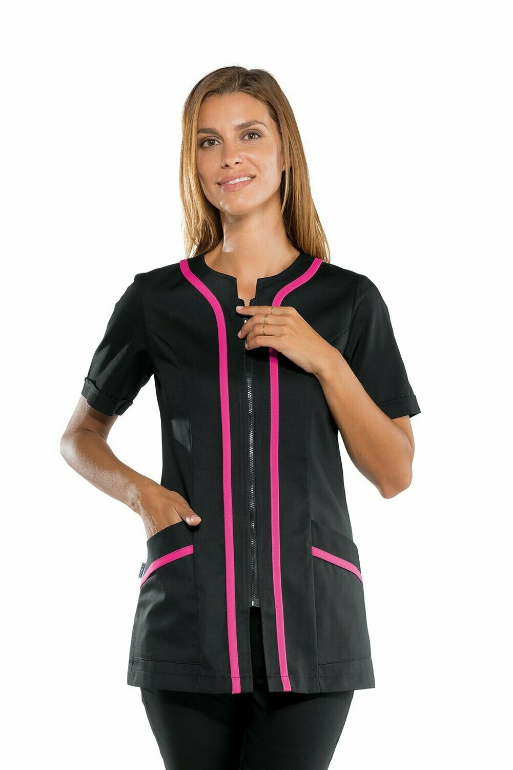 Casacca Aruba mezza manica nero + fuxia